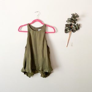 NWT Line + Dot Faux Suede Tank Top Size Large